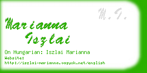 marianna iszlai business card